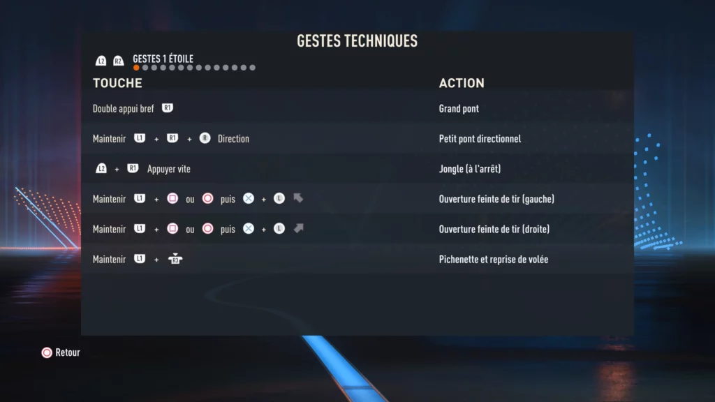 Gestes techniques fifa 23 1 étoiles