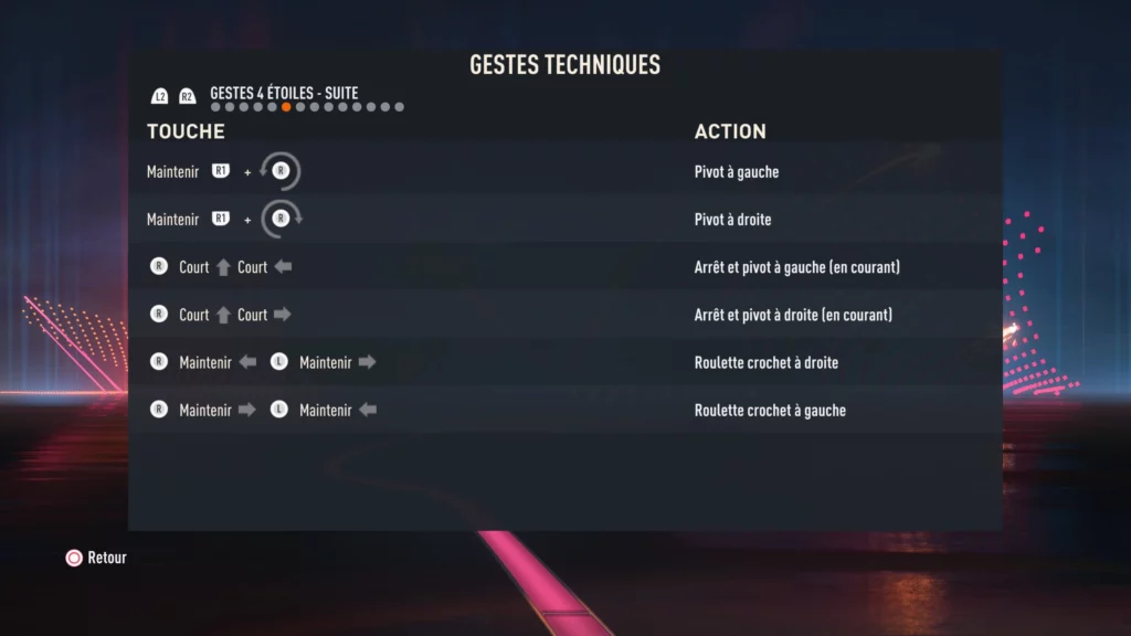 liste gestes techniques fifa 23 4 étoiles