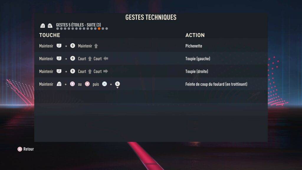 gestes techniques fifa 23 5 étoiles (suite)